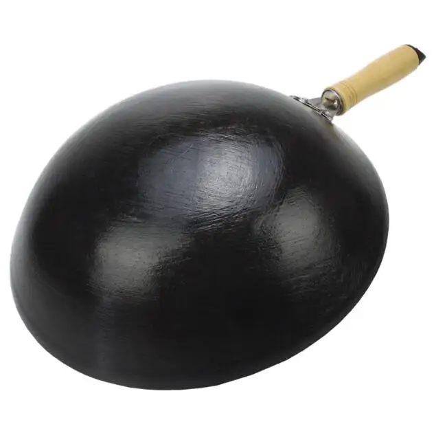 Чугунный кастрюля Wok без покрытия ручная антипригарная - Цена: 
