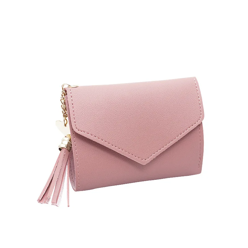 

10 Pack Candy Color Tassel Pocket Wallet PU Leather Credit Card Holders