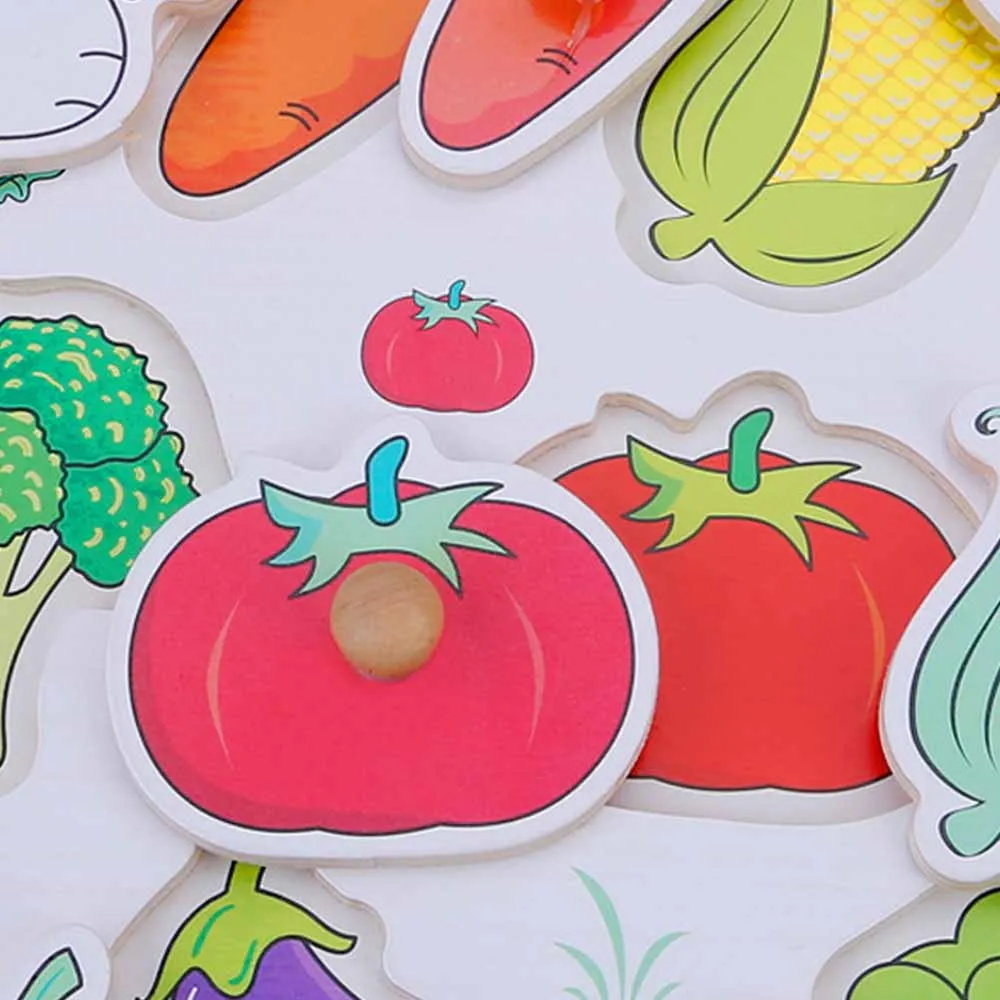 Деревянная доска для захвата детские игрушки пазлы с мультяшным рисунком