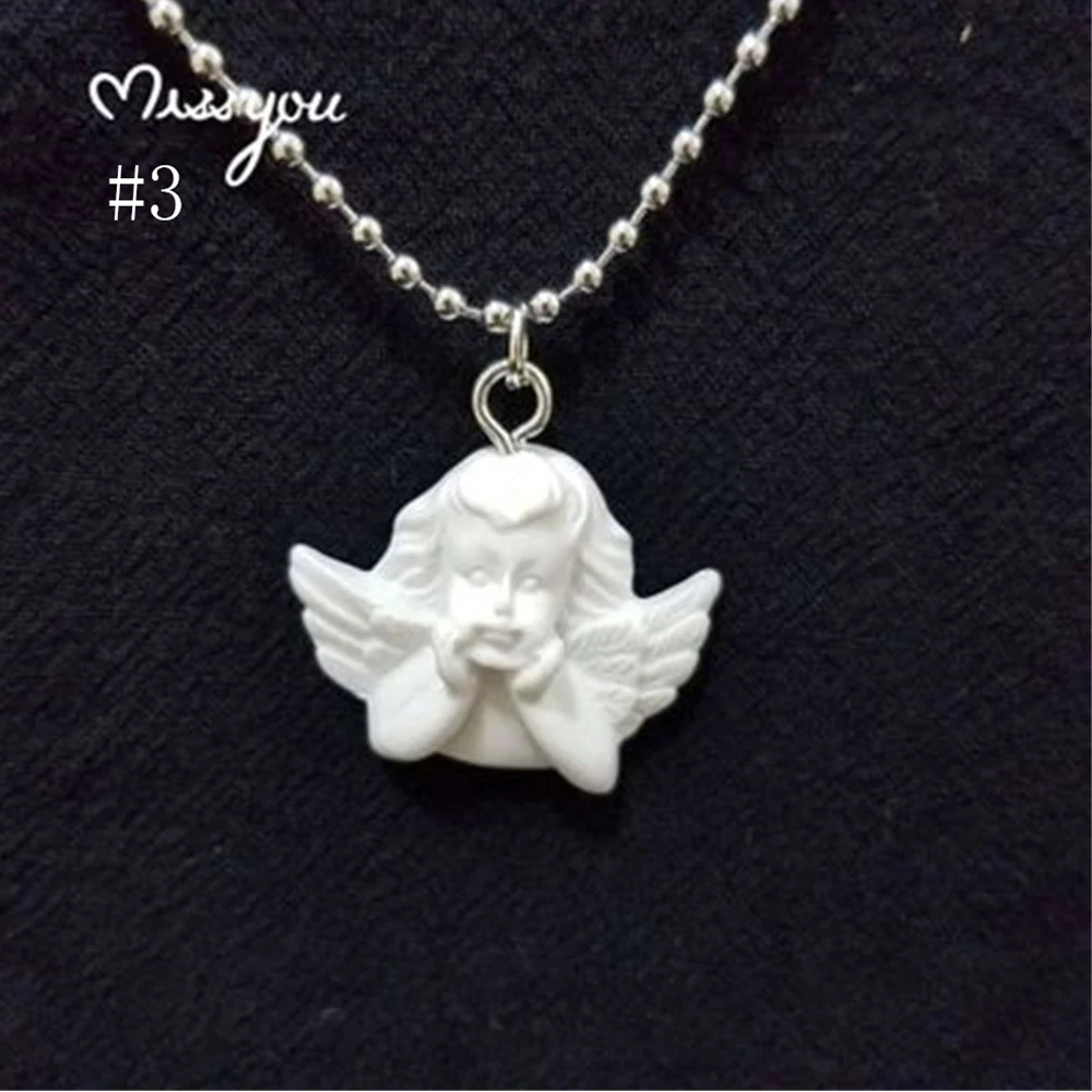 3 шт. милый Купидон Ангел Кулон Ожерелье Длинная цепочка детские формы ювелирные