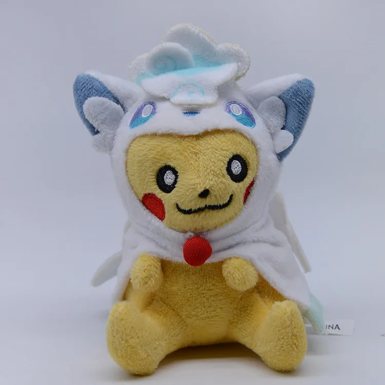 Takara Tomy Покемон Пикачу Плюшевые игрушки смещение ледяной огонь шестихвостая лисица плюшевая кукла сцепление кулон