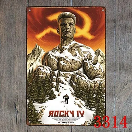 

Lplpol Metal Tin Sign Ivan Drago Rocky Iv Decor Bar Pub Home Vintage Retro Poster 12" X 18"