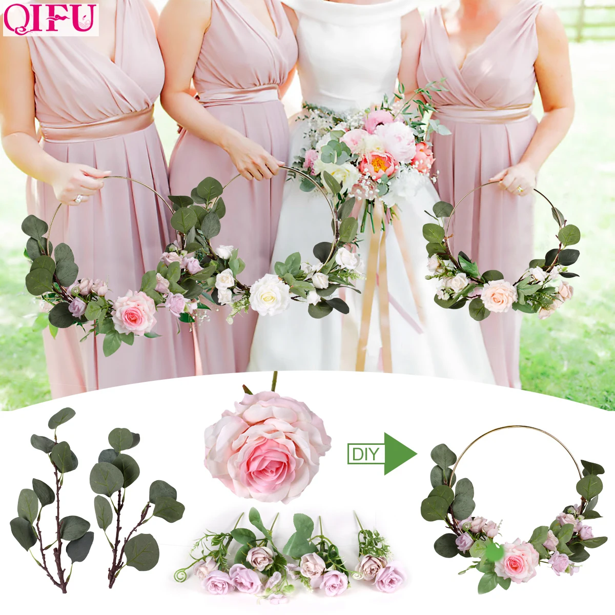 QIFU рустикальный Свадебный декор деревянный держатель для фотографий