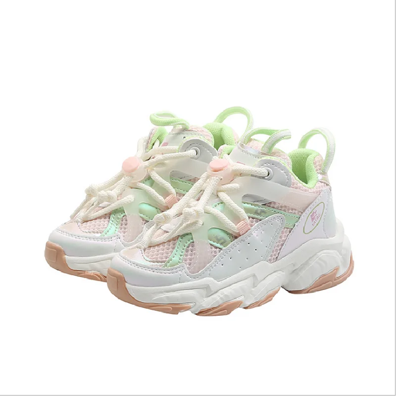 

2021 New Spring Children Shoes Mesh Breathable Kids Outdoor Tennis Fashion Boys Girls Sport Shoes Size 21-37