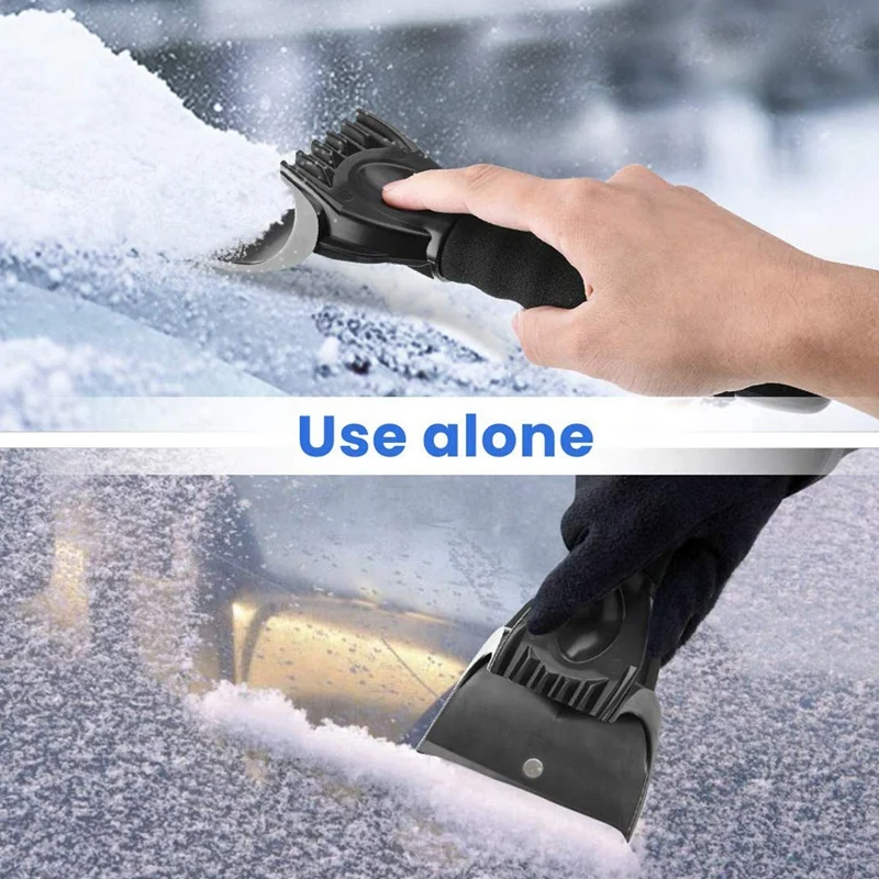 

Ice Scraper Mitt for Car Windshield Snow Scraper Glove Waterproof Snow Remover Lined of Thick Fleece Blue