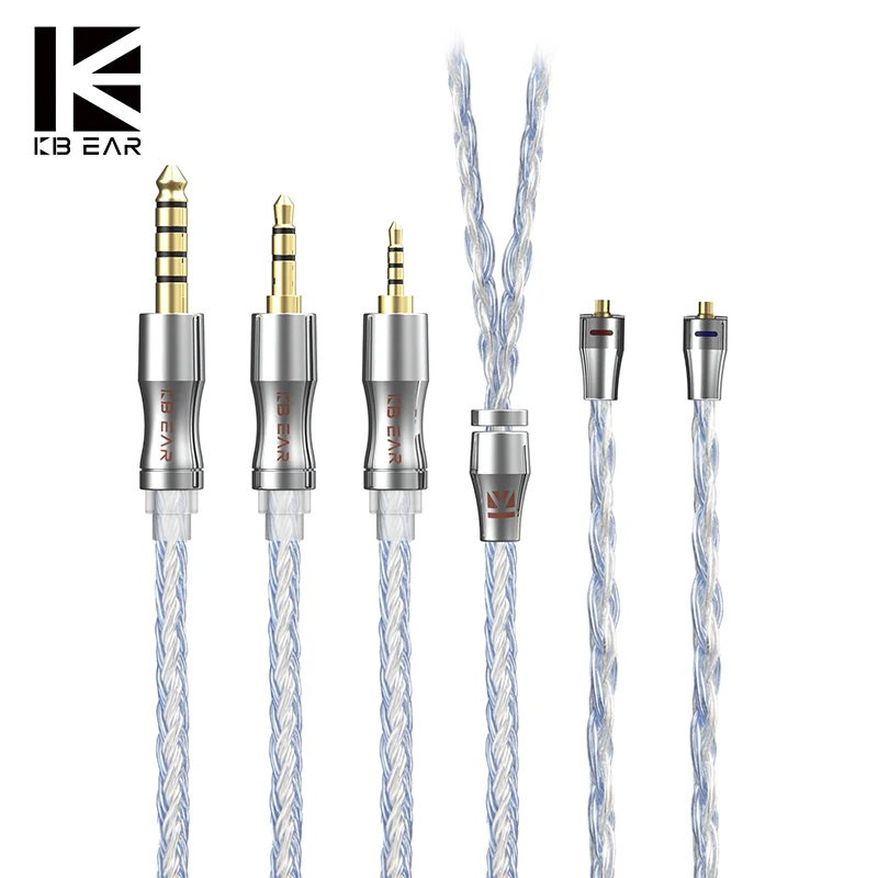 

KBEAR Expansion 4N 24 Core Silver Plated Upgrade Cable 2Pin/QDC/MMCX/TFZ Earbud Wire BLON BL-03 BL-01 KZ ZSX ASX KBEAR KS1 KS2