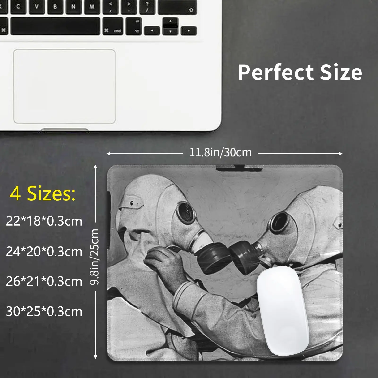 

Iv Gas Mouse Pad DIY Print Cushion Gas Gas Black And White Iigm Wwii Partner Women