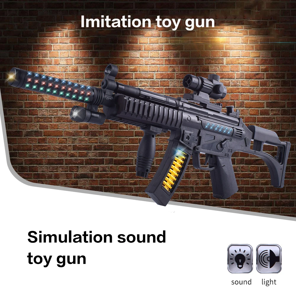 Children's electric sound hairpin submachine sniper rifle military model toy guns