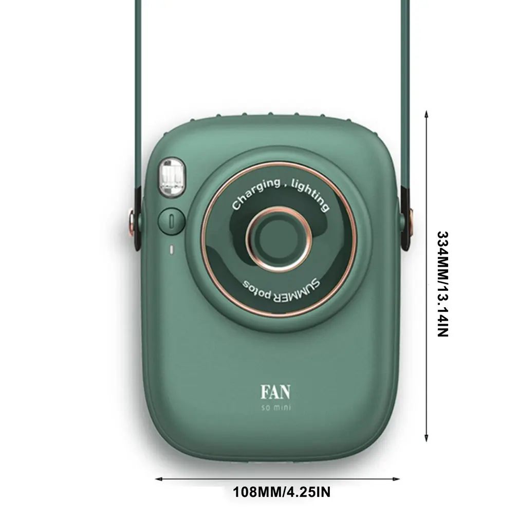 

USB Mini Handheld Cooling Hanging Neck Foldable Fan Portable Rechargeable Neck Fan For Outdoor Sports Travel Cooler