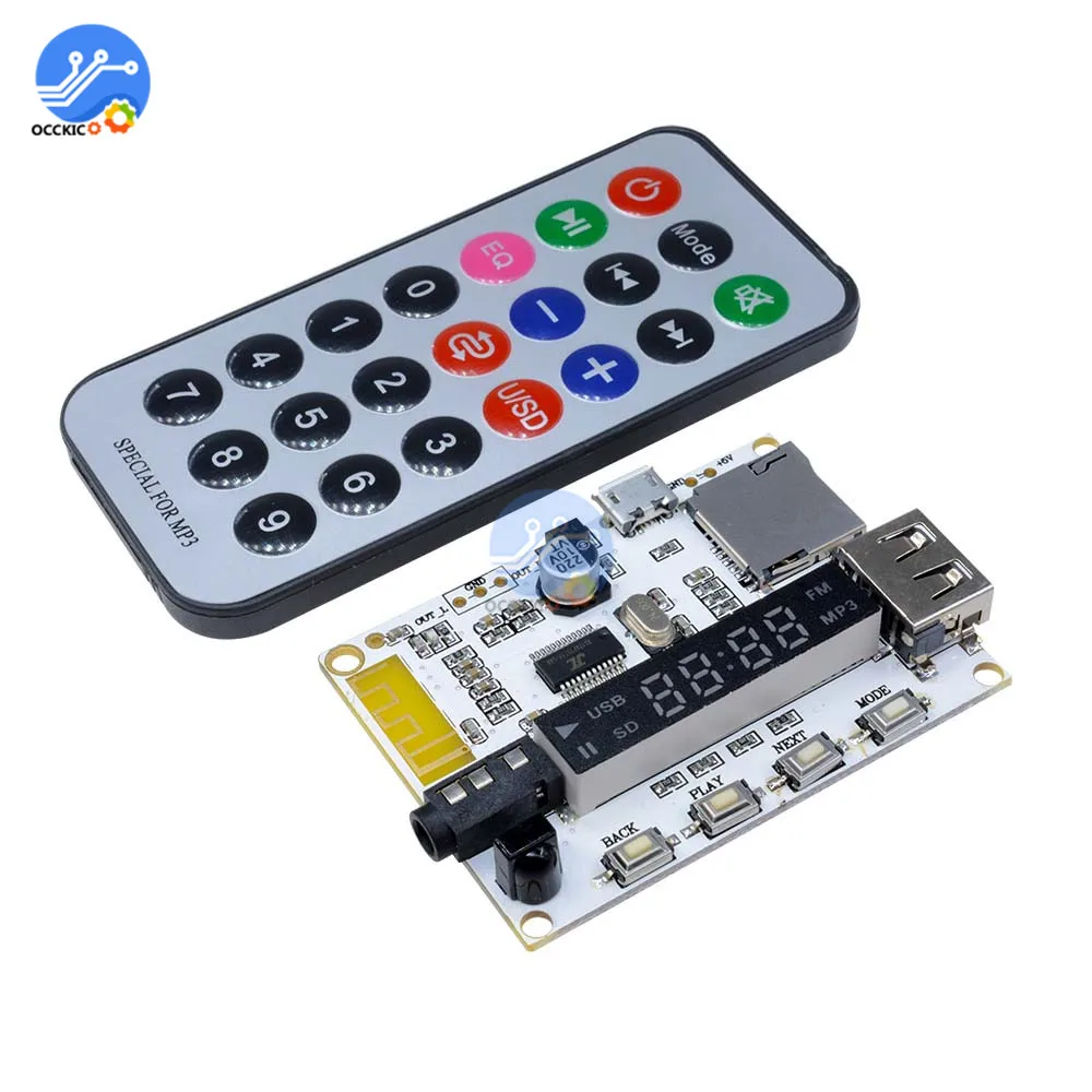 Bluetooth MP3 декодер плата dac equipo de sonido плеер модуль FM радио USB/TF ЖК-пульт дистанционного управления цифровой аудио декодер