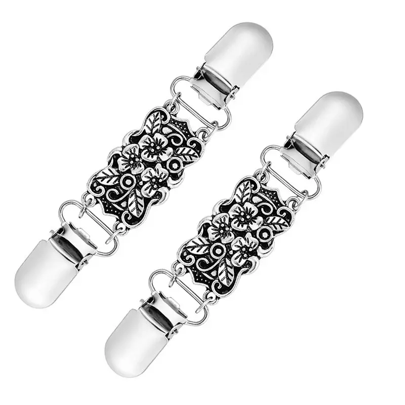 2 шт. ретро свитер зажимы для рубашки кардиган воротник зажим платья шали женщин