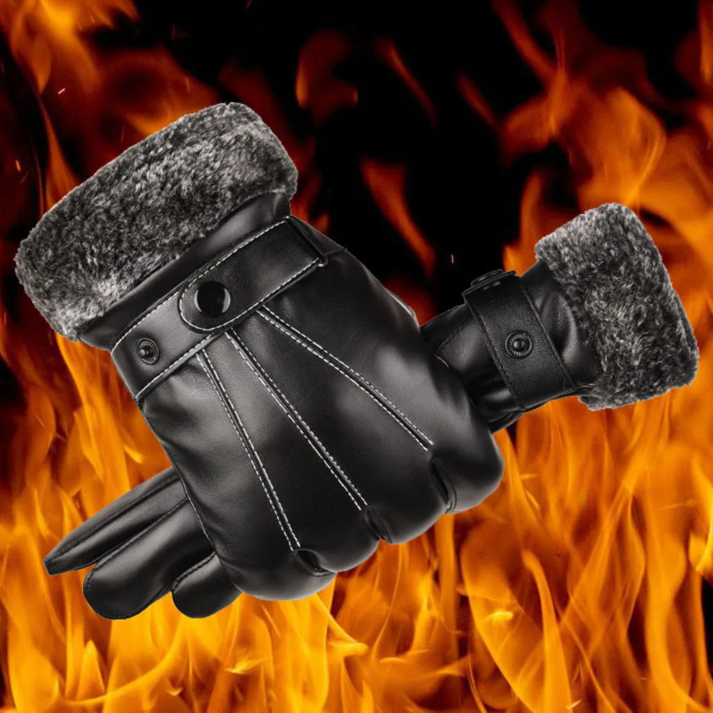 Лидер продаж 2021 мужские кожаные зимние теплые мотоциклетные лыжные