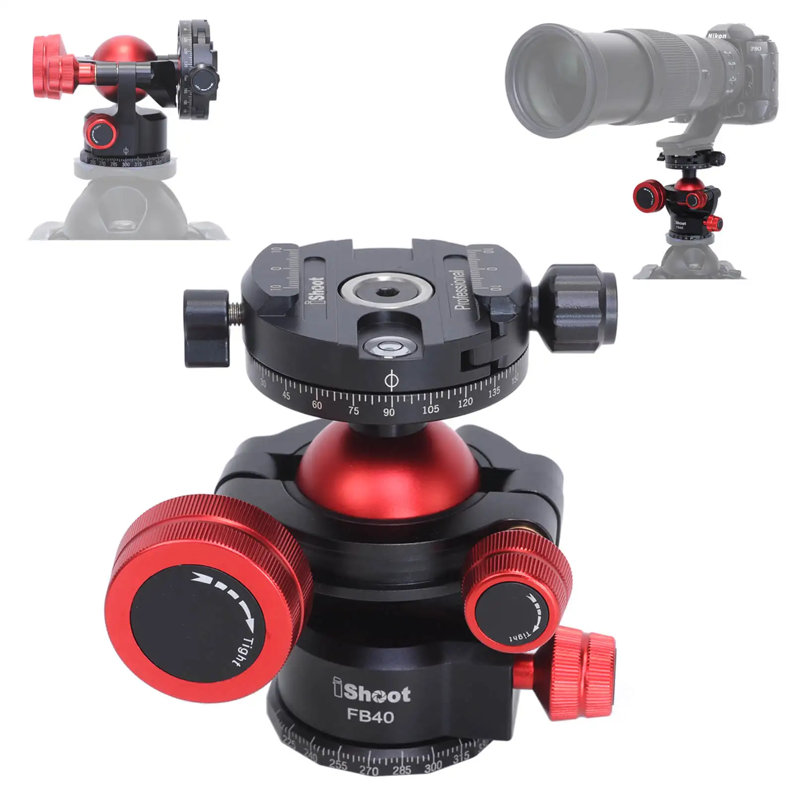Панорамный шаровой штатив 360 градусов с быстроразъемным зажимом для цифровых