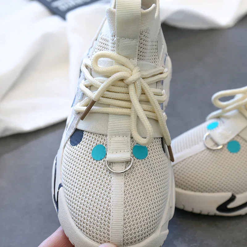 Весенние детские высокие спортивные кроссовки Детские слипоны повседневные для