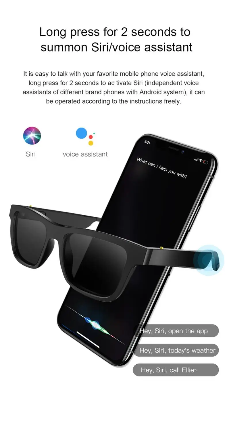 Bluetooth-очки Wellermoz водонепроницаемые с шумоподавлением микрофоном | Электроника
