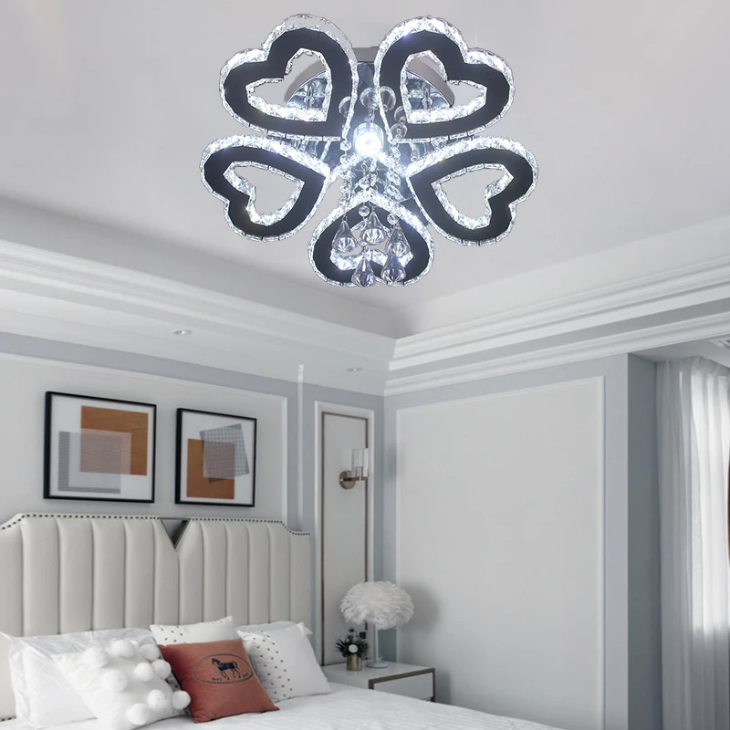 Роскошные 5 колец Люстра хрустальная лампа Lustre современные светодиодные