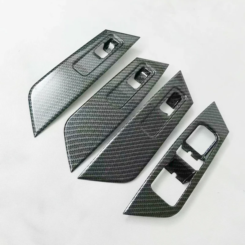 

Fit For Skoda Kodiaq 2017 2018 ABS Carbon fibre Door Window glass Lift Control Switch Panel Cover Trim car styling accessories
