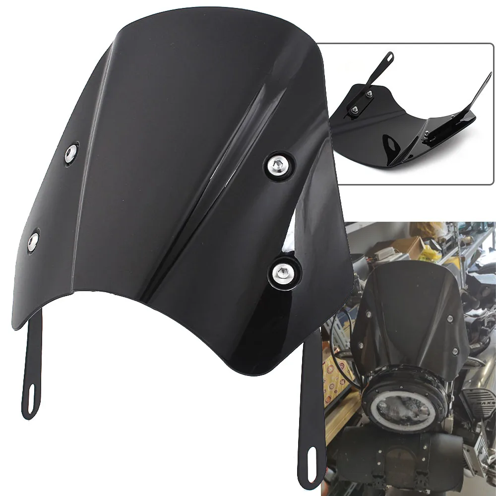 

Отражатель ветра на лобовое стекло для Harley, Suzuki, GSX, кафе, 4-7 дюймов