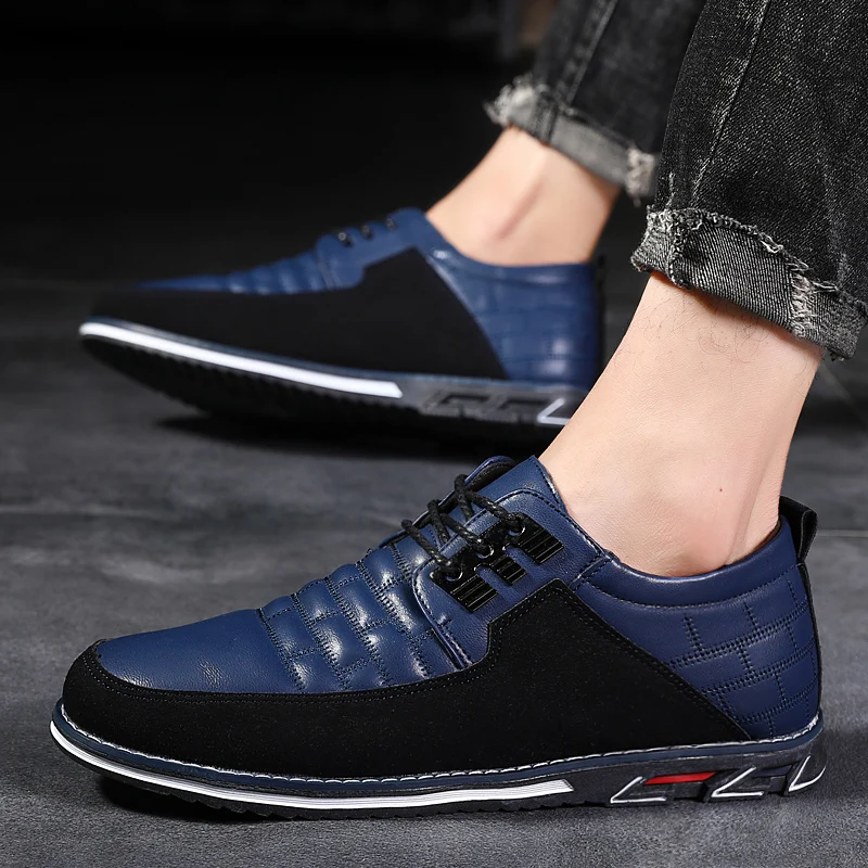 

Classic Men's Casual Shoes Leather Mens Oxfords Lace-up Brand Men Dress Business Formal Wedding Shoes Comfortable Men Shoes 48