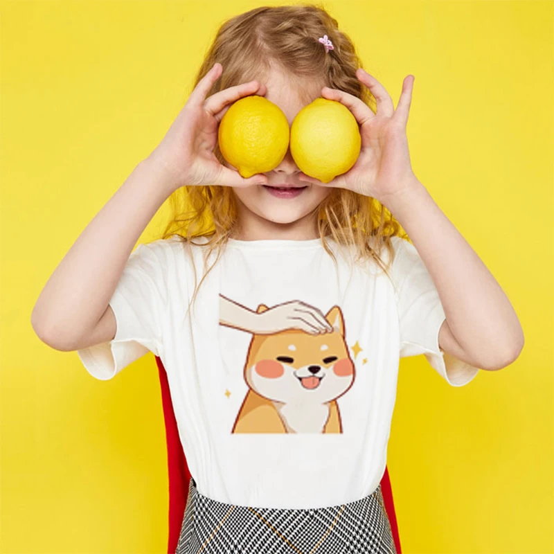 

Latest 2-9 Year Old Children's T-Shirts Boys Girls Shiba Inu Cartoon Anime Clothes Cute And Children Clothes Printing Summer