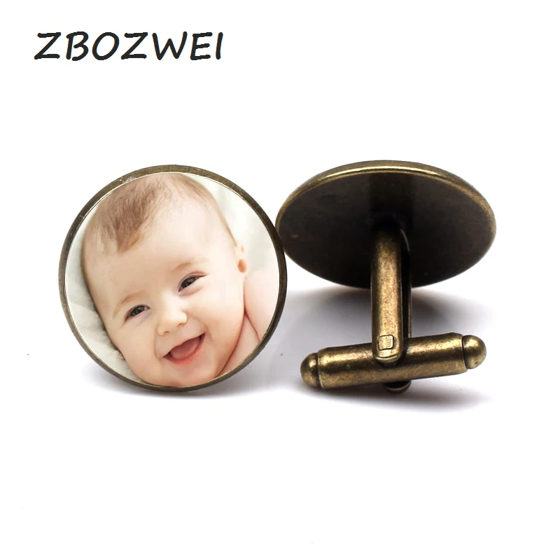 Индивидуальные запонки ручной работы с фотографией для семьи Детские