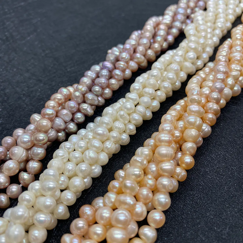 

High Quality Natural Freshwater Pearl Loose Beads Handmade Supplies DIY Charm Necklace Bracelet Jewelry Making Accessories 5-6mm