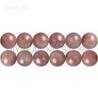 pink stone beads for jewelry making natural semi precious stone round 6mm 8mm 10mm drilled 2 hole beads online wholesale