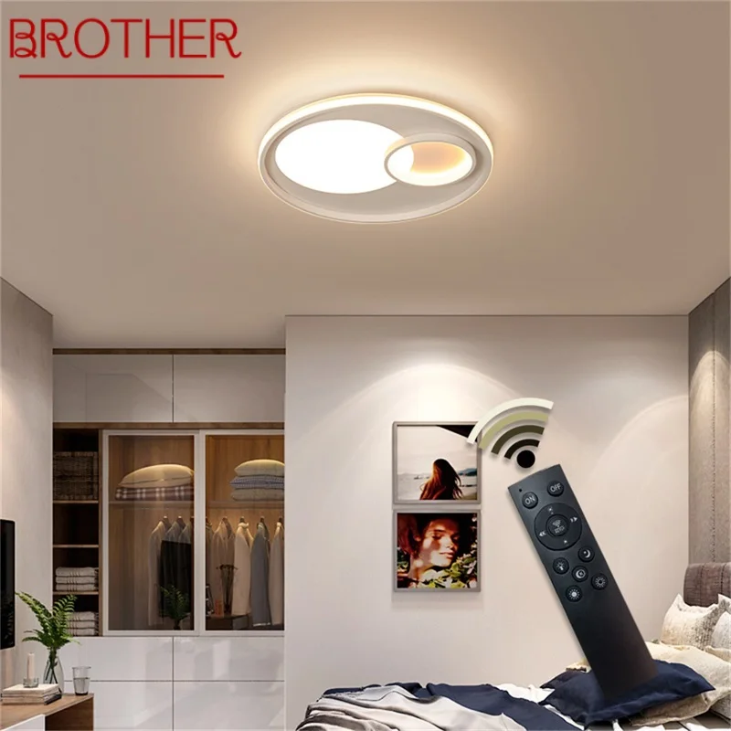 

BROTHER Ceiling Light Fixtures with Remote Control Dimmable 220V 110V Modern Decorative For Home Living Room Dining Room Bedroom