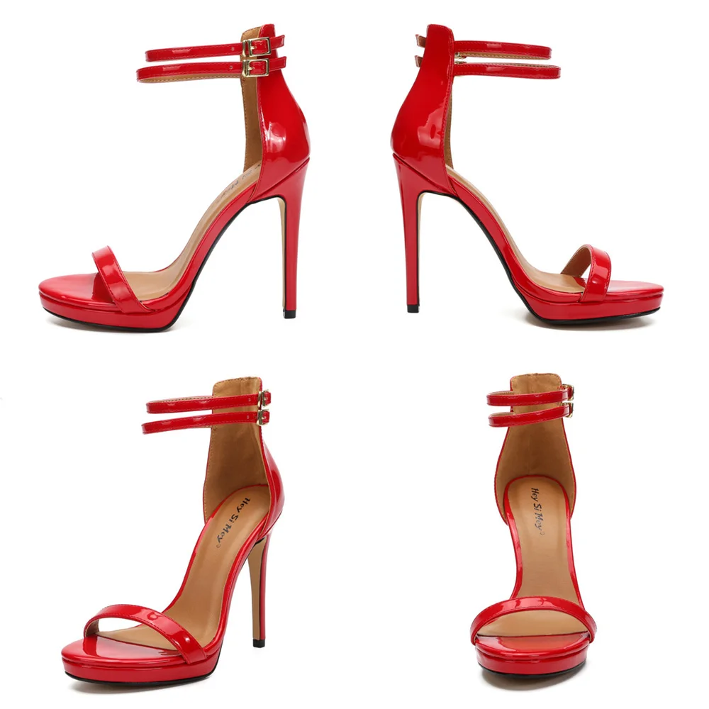 Famous Designer Female's Dress Shoes with Ribbons HighThin Heels Character Shoes for Girls PU Leather Modern Pole Dance Shoe Hot