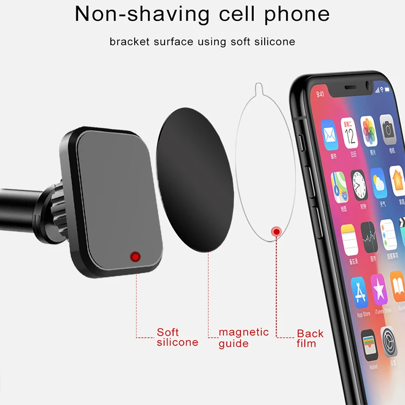 Telescopic Magnetic Car Phone Holder For iPhone 11 Xs Max XR 8 6 Suction Cup Car Dashboard Mount Cell Mobile Phone Holder Stand