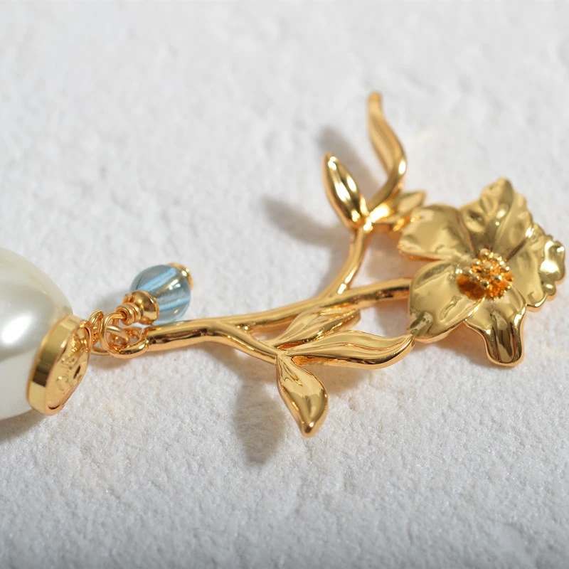 

Flower Pearl Earrings star with Flower Pearl long earrings