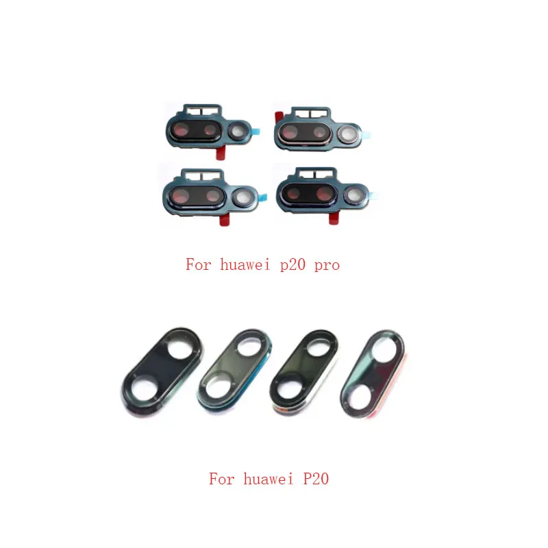 2 шт. задняя камера стекло для Huawei P20 Pro Lite стеклянный объектив корпуса с рамкой на