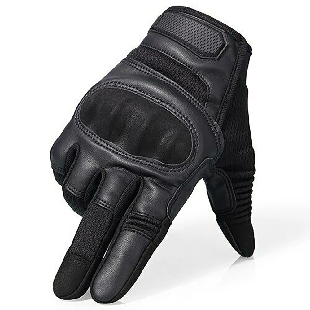 

25-28CM Gloves Finger Gloves Hard Knuckle Leather Microfiber Motorcycle
