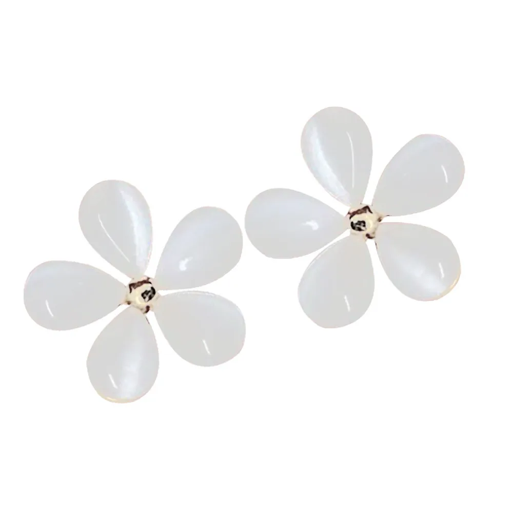 Flower Ear Nail Pure White Cherry A Birthday Valentine Jewelry Gift Pendientes de mujer FJSL | Украшения и аксессуары