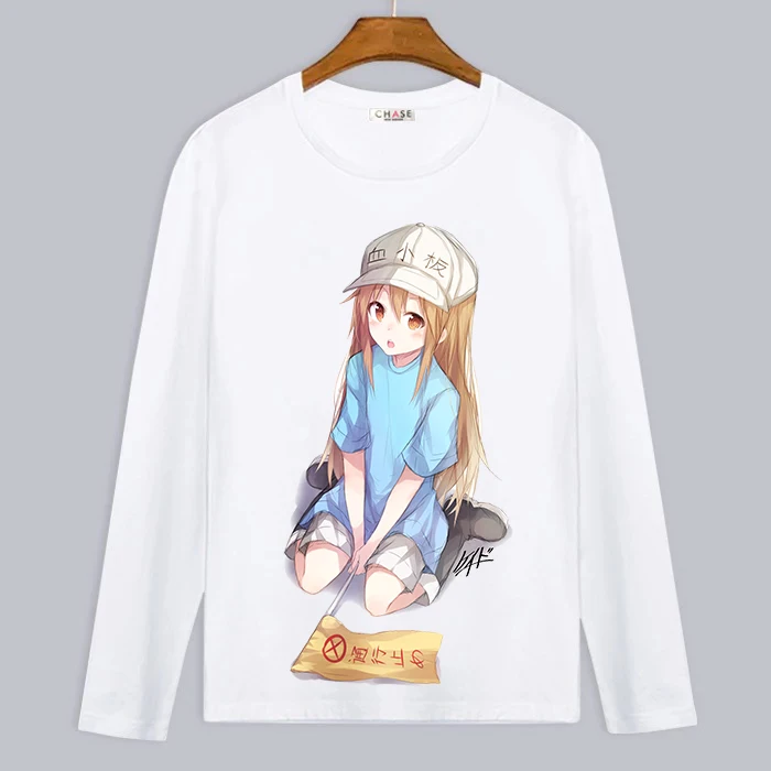 Футболка с длинным рукавом для мужчин и женщин топ мультяшным рисунком