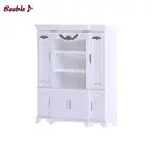 Новый 51*12*56 мм мини кукольный домик Модель Шкафа Кухня обеденная полка витрины для шкафа белый Кукольный дом украшение миниатюрная кухня
