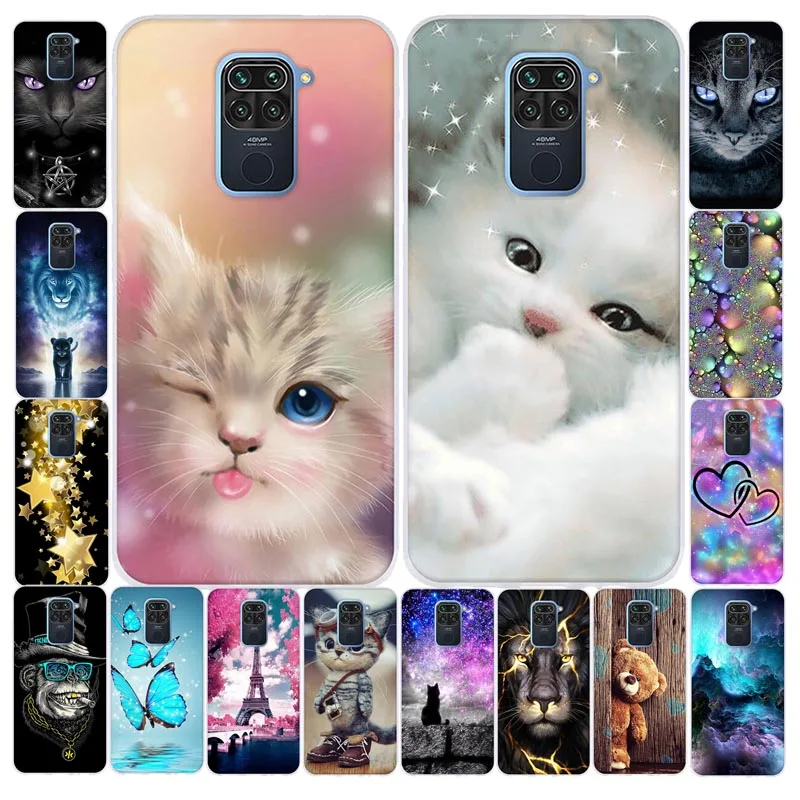 Силиконовый чехол для Xiaomi Redmi Note 9 задняя крышка милый мультяшный мягкий из ТПУ Note9