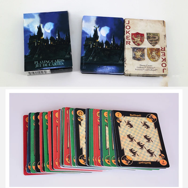 Игральные карты игра Hogwartse House коллекция значки символы замок кресты 2 шаблона