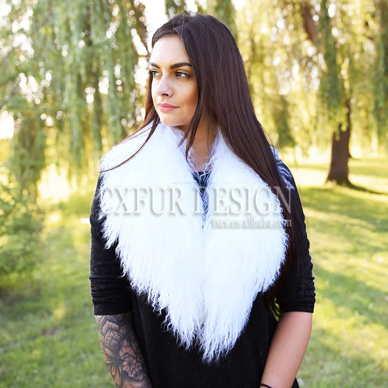 Женский зимний модный воротник из натуральной тибетской овцы много цветов|winter