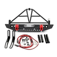 metal rear bumper with 2 led lights for 110 rc crawler axial scx10 ii 90046 d90 trsxxas trx4 rc car install rc winch parts