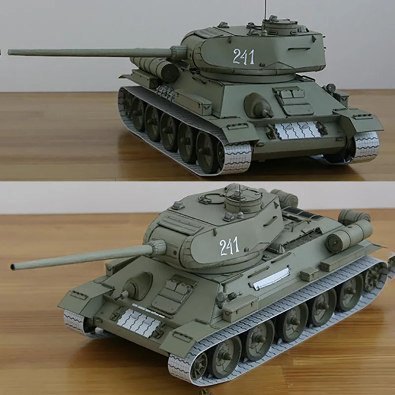 1:25 советский T-34 Средний резервуар бумага модель T-34/85 ручной DIY | Игрушки и хобби
