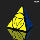 Новинка QiYi монета тетраэдрон Пирамида скоростной магический куб профессиональный 95 мм Головоломка Куб ВОЛШЕБНЫЙ образовательный монета коллекция мозговая игра