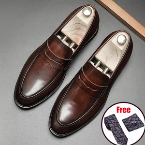 Туфли мужские кожаные деловые, классические, на платформе, натуральная кожа, свадебные туфли, черные