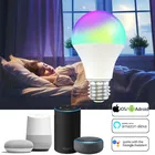 Умная лампа E27, светодиодсветильник RGB-лампа с регулируемой яркостью, 15 Вт, дневная яркая светодиодная лампа с изменением яркости, белая декоративная светодиодная лампа B22 для дома