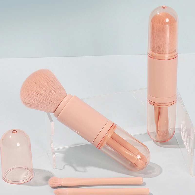 Мини переносная Кисть для макияжа мульти-Функция губ Тени век бровей комплект