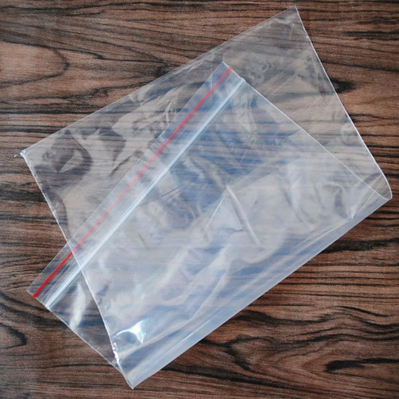 Self-sealing pocket small zipper lock plastic bag can be repeatedly closed transparent storage fresh-keeping packaging bag thick images - 6