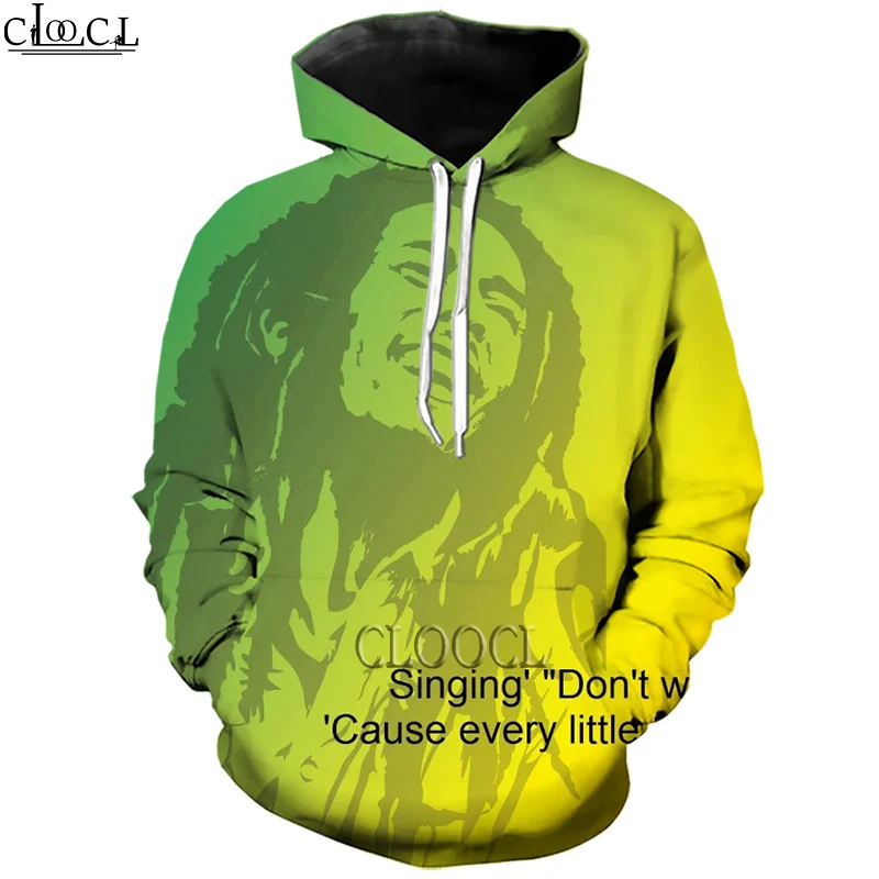 Модная Толстовка HX Singer Reggae Creator Bob Marley с 3D принтом уличная одежда в стиле Харадзюку