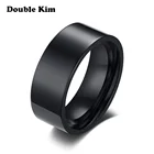 Классическое мужское кольцо черного цвета кольца из нержавеющей стали и титана для мужчин высококачественные металлические модные ювелирные изделия для покупок в подарок
