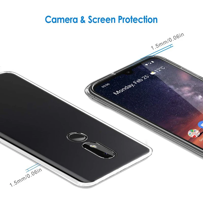2019 Прозрачные Мягкие силиконовые ТПУ чехлы для Nokia 3 2 3V задняя крышка телефона