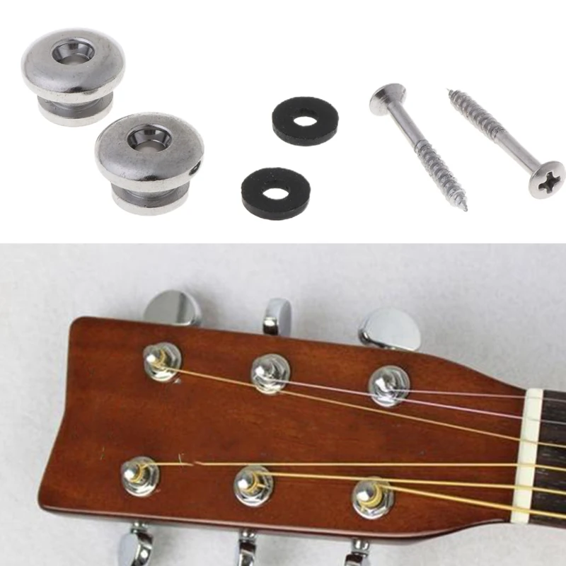2 Хромированные ремни замки с кнопками винты шайба запасные части для мандолина